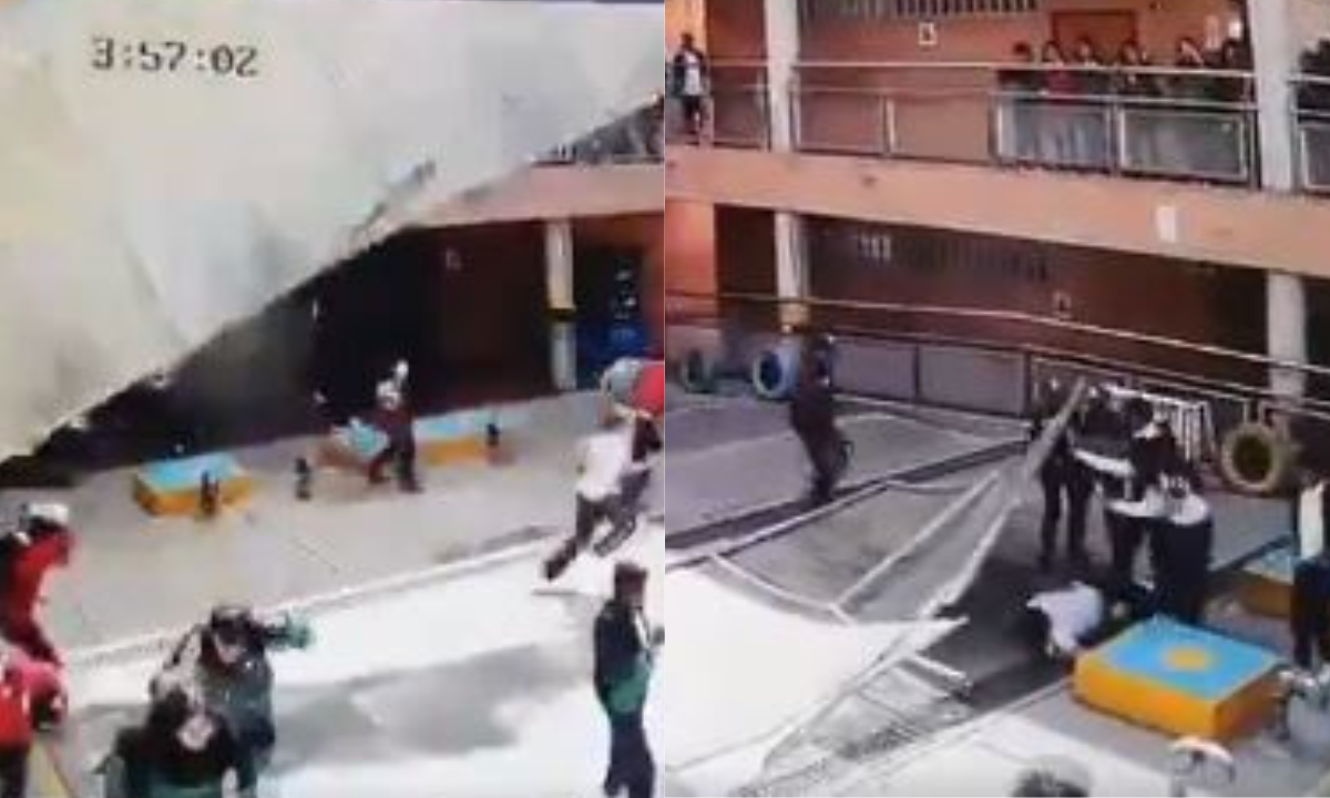 Cae techo en escuela de Colombia