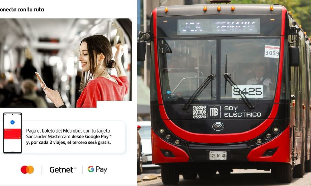 Con tarjetas Santander y la tecnología contactless tu tercer viaje en Metrobús es gratis