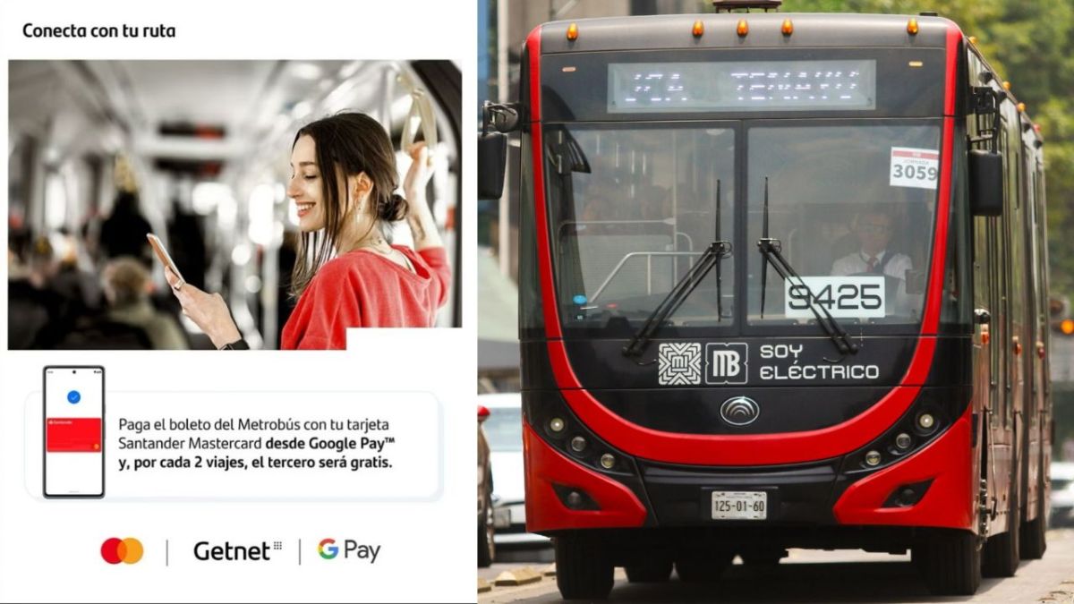 Con tarjetas Santander y la tecnología contactless tu tercer viaje en Metrobús es gratis