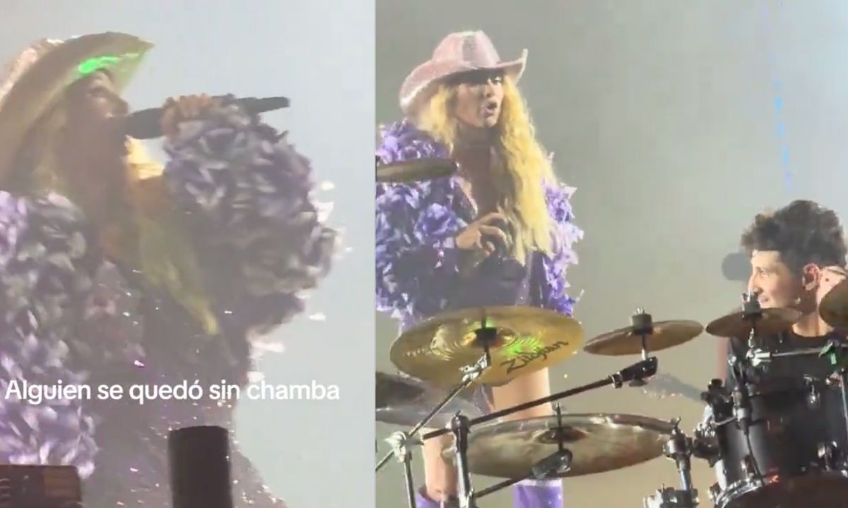 Paulina Rubio regaña a su baterista en pleno concierto por no llevar el ritmo