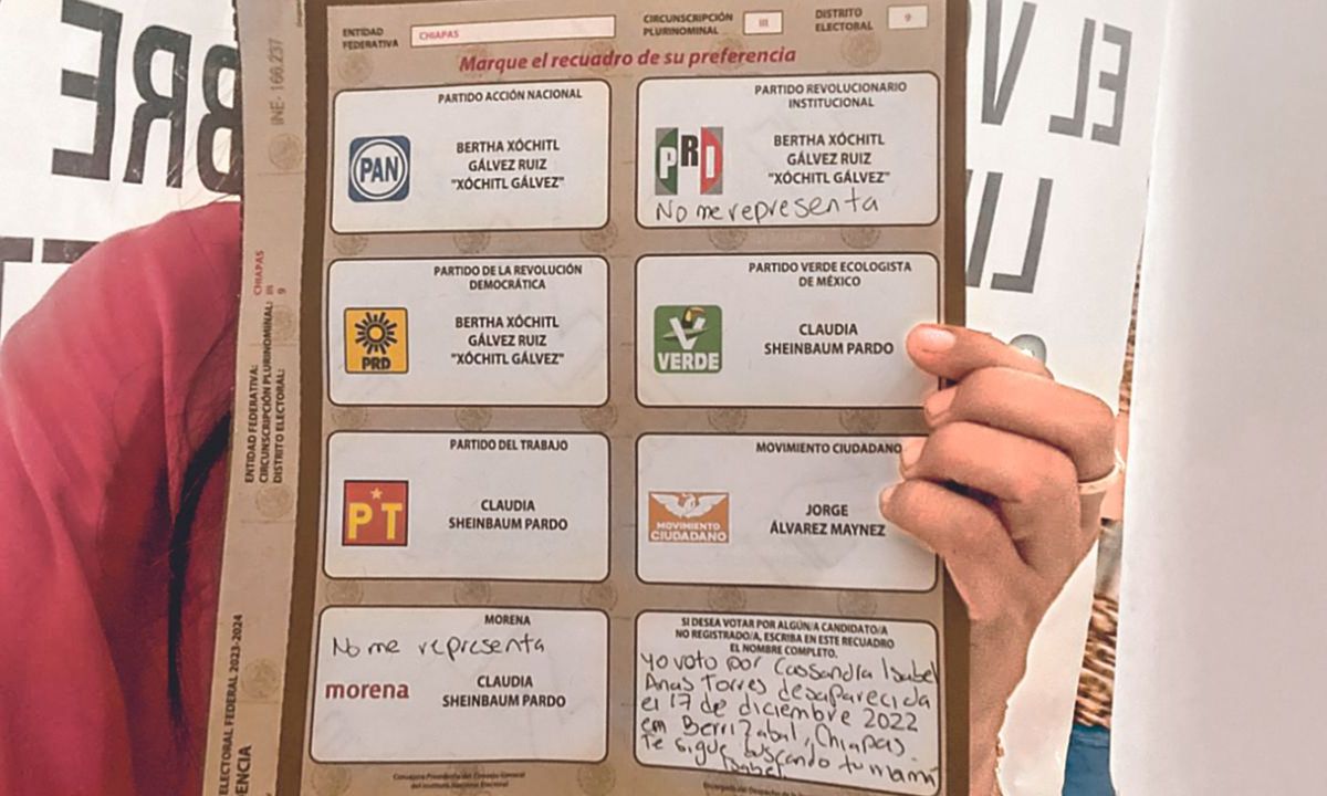 El 10 de marzo de 2014 desapareció Roberto, el hermano de Delia Quiroa, integrante y portavoz del Colectivo 10 de Marzo en Tamaulipas, este domingo, en vez de anular la boleta