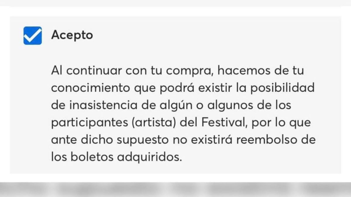 Ticketmaster no reembolsará el costo de boletos de Festivales si algún artista cancela