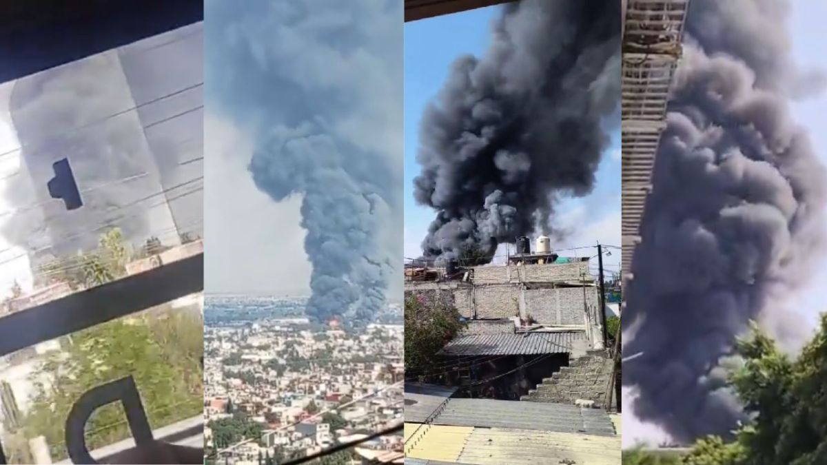 Fuerte incendio se desata en fábrica de plásticos en Ecatepec