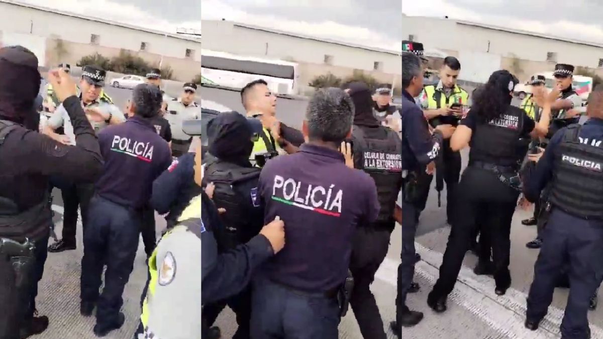 VIDEO: Agentes de la Guardia Nacional y policías de Ecatepec se enfrentan