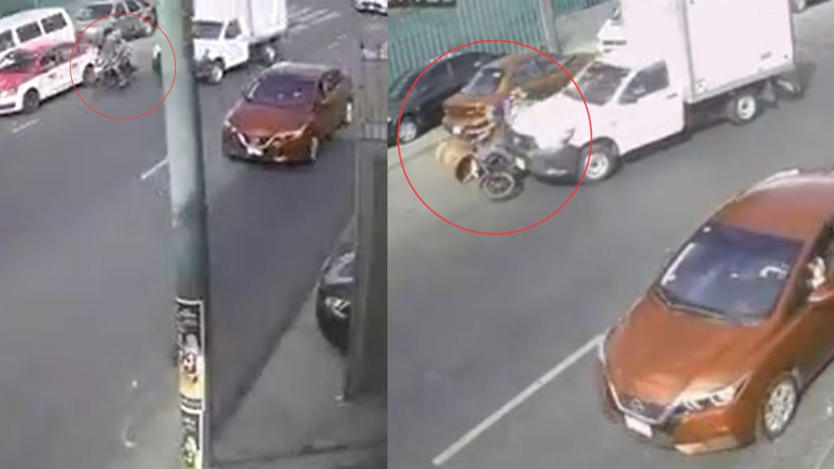 Conductor de una camioneta de carga atropella a dos motociclistas y escapa