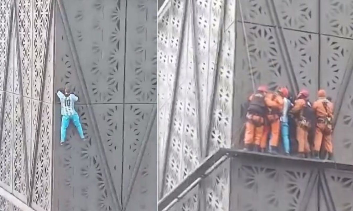 Autoridades argentinas detienen y arrestan a Marcin Banot, tras escalar la Torre Globant de 30 metros de altura sin medidas de seguridad