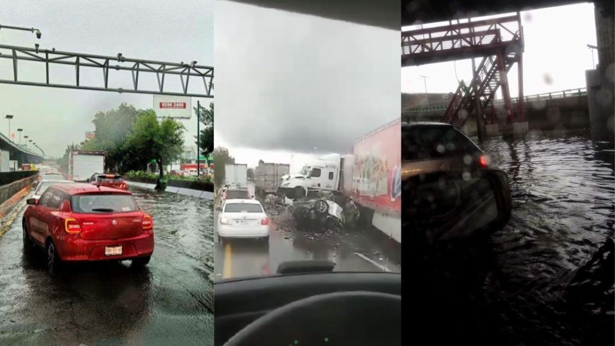 Intensas lluvias dejan afectaciones en la México-Querétaro y en municipio del Estado de México