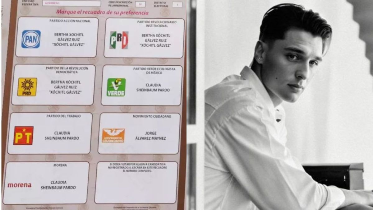 Comparte boleta electoral anulando con nombre de Peso Pluma; lo critican en redes sociales