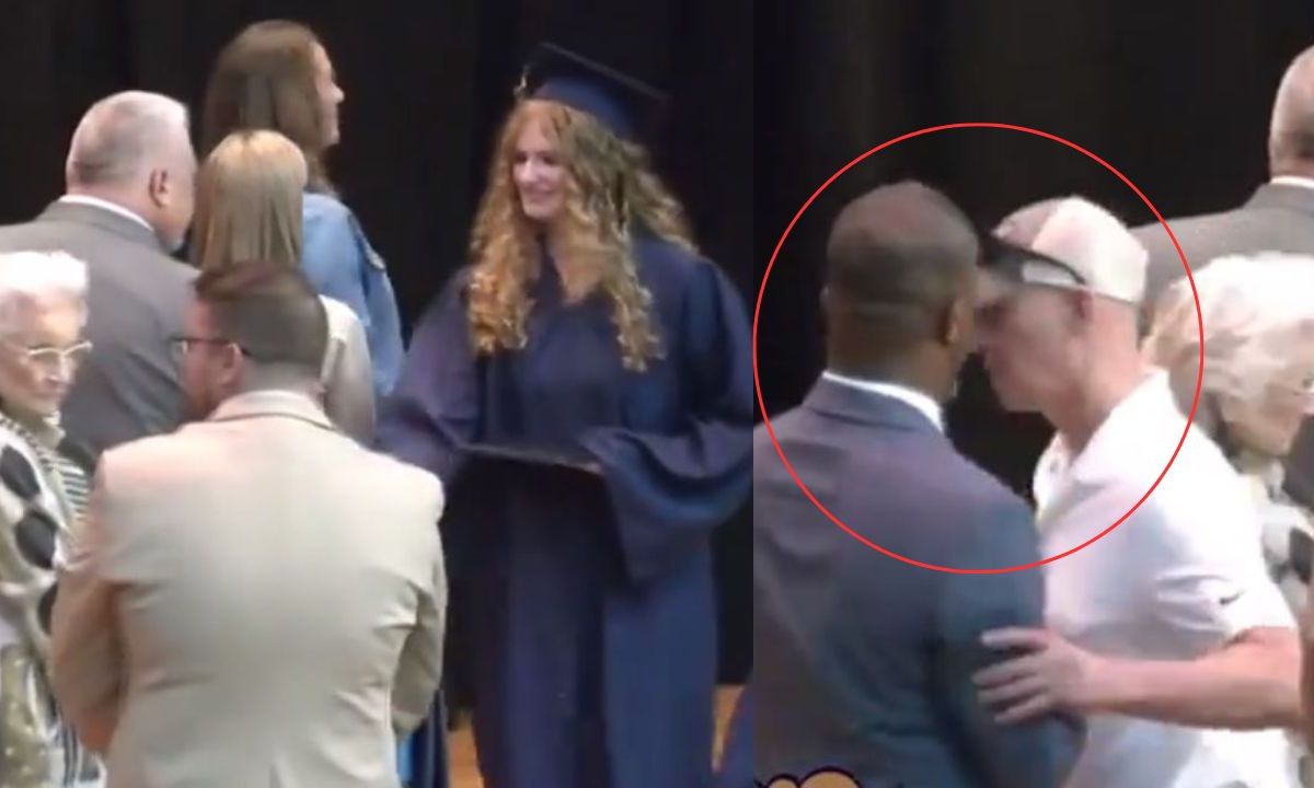 Padre de familia evita que su hija salude a autoridades de su escuela en plena ceremonia de graduación como un acto de racismo