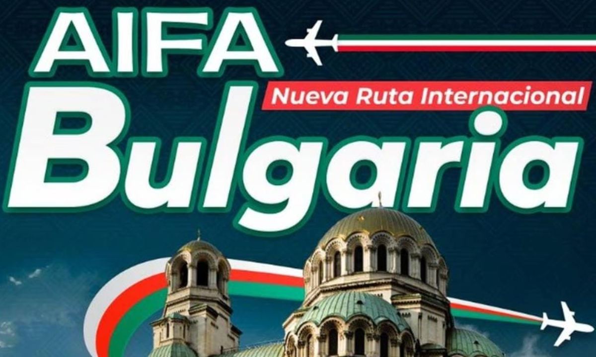 El AIFA promocionó un nuevo vuelo internacional a Bulgaria; sin embargo, se equivocaron en la bandera del país europeo.