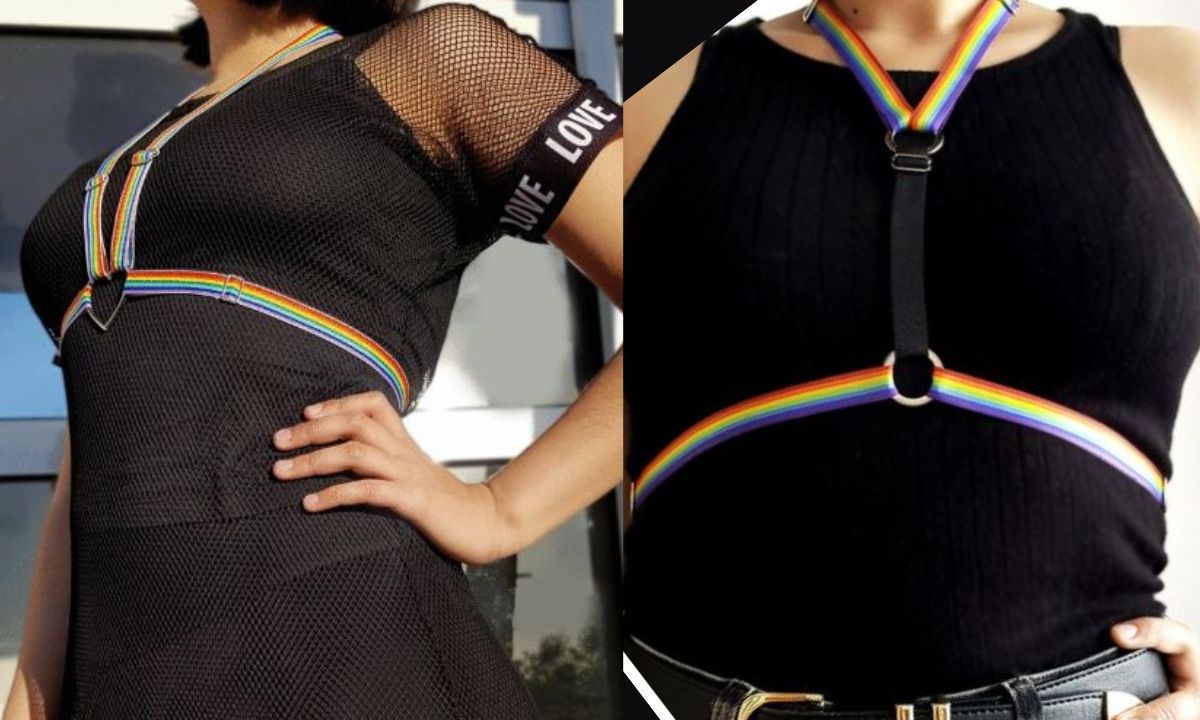 El arnés se ha convertido en pieza clave para armar un outfit tanto atrevido como sensual para la para la marcha LGBTQI+