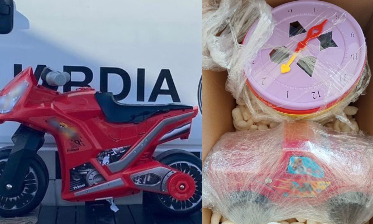 Personal de la Guardia Nacional halló paquetes de droga en juguetes infantiles que pretendían ser enviados a través de paqueterías