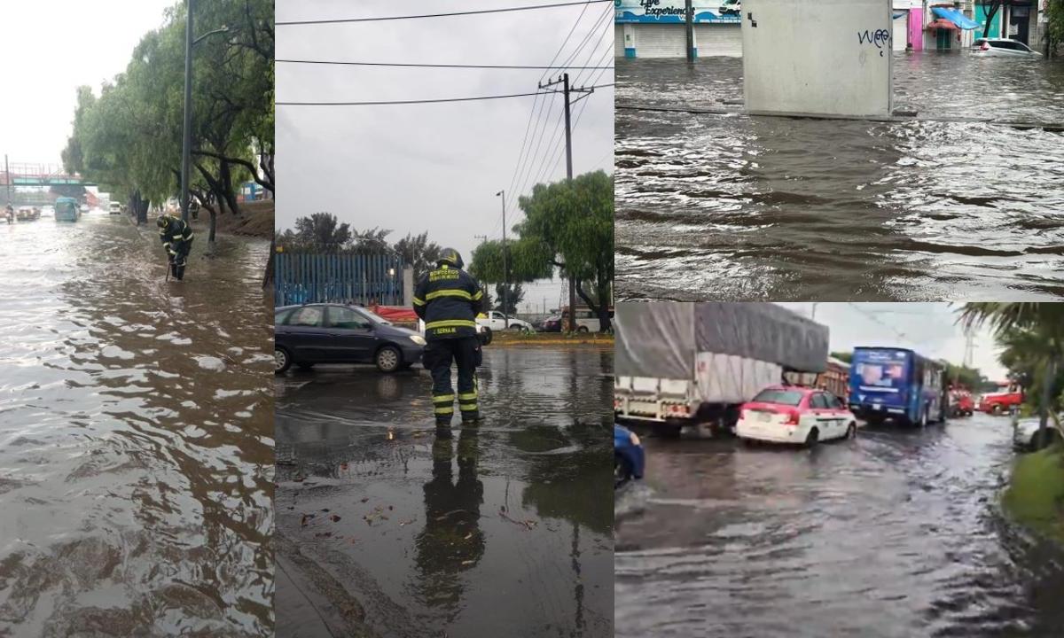 Durante este miércoles, se registraron intensas lluvias en la alcaldía Iztapalapa, lo que ocasionó inundaciones y encharcamientos