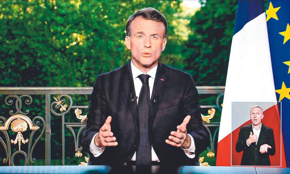 DERROTA. Macron, en televisión, expresó que el auge de los nacionalistas es un peligro.