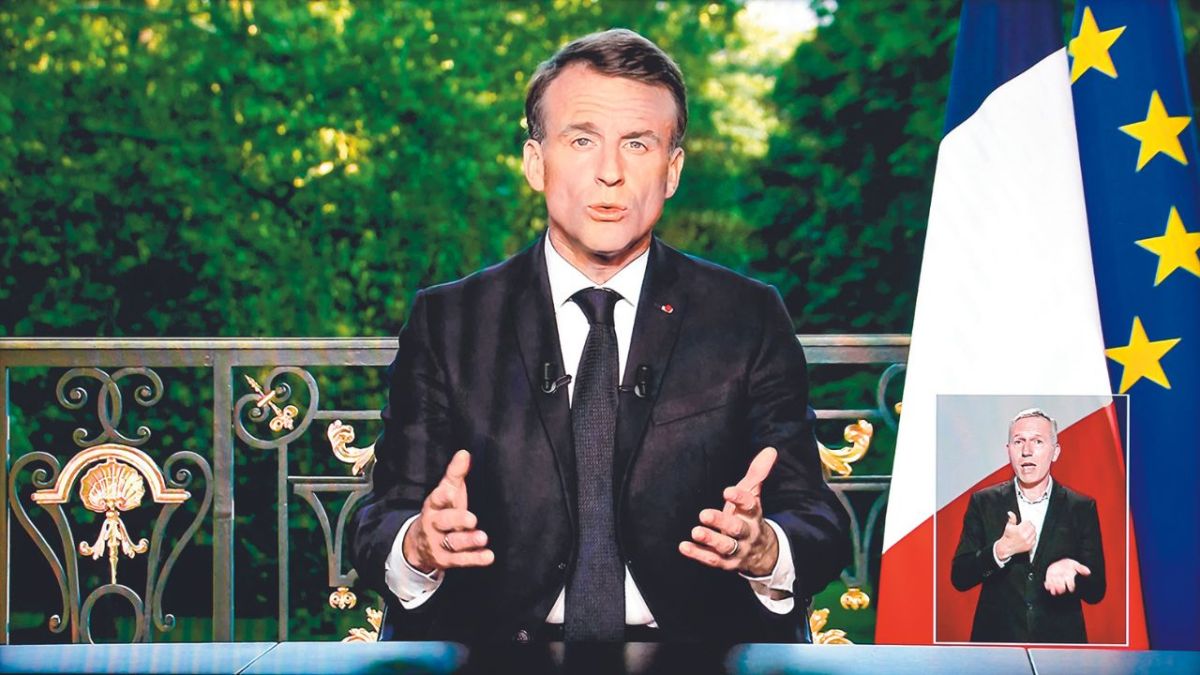 DERROTA. Macron, en televisión, expresó que el auge de los nacionalistas es un peligro.