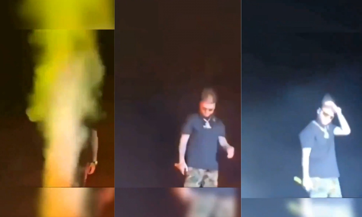 Foto: captura de pantalla/ Anuel A usa peluca, quedó al descubierto en concierto