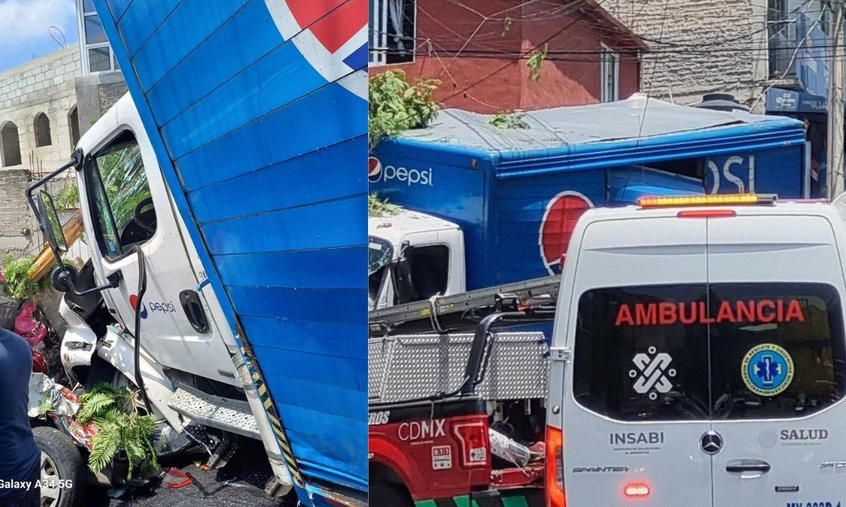 Camión de Pepsico embiste autos por quedarse sin frenos