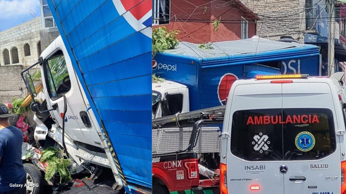 Camión de Pepsico embiste autos por quedarse sin frenos