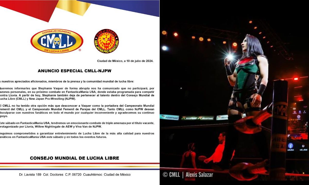 Luchadora Stephanie Vaquer deja intempestivamente el CMLL