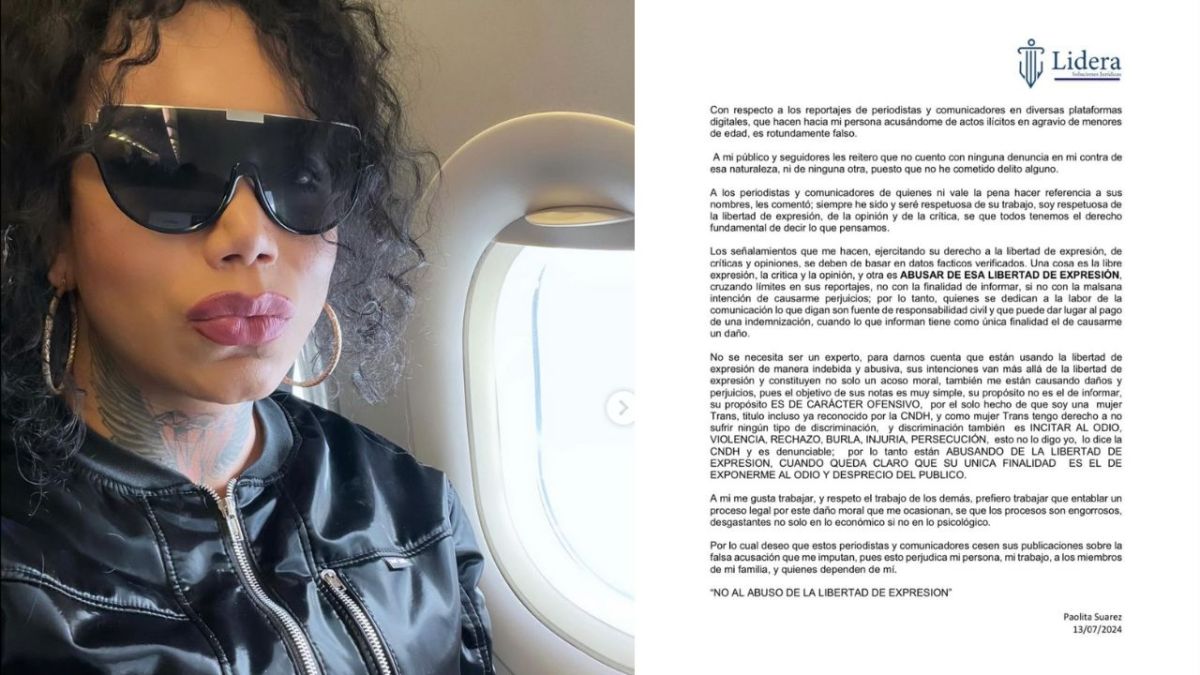 Paola Suarez de "Las Perdidas" se deslinda de acusaciones de relación con un menor