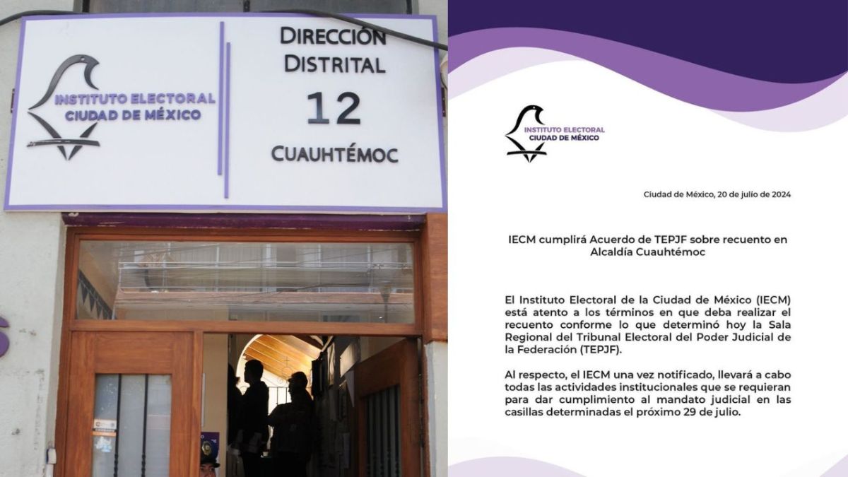 IECM acatará resolución del Tribunal electoral sobre recuento en alcaldía Cuauhtémoc