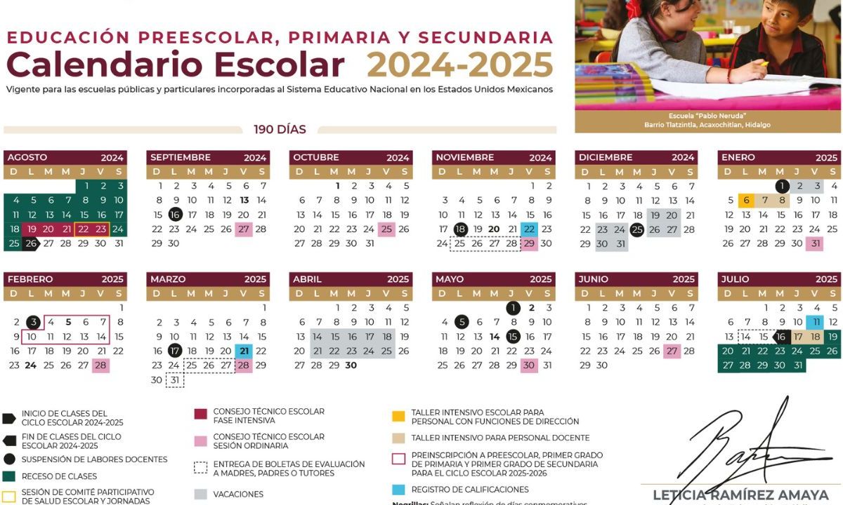 Calendario SEP: Puentes seguidos en ciclo escolar 2024 -2025