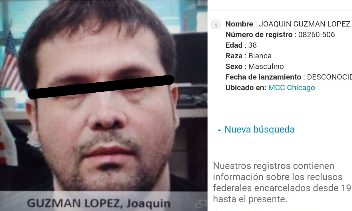 Fue recluido Joaquín Guzmán López, hijo de 'El Chapo' Guzmán, en una prisión en Chicago tras su captura el pasado jueves.