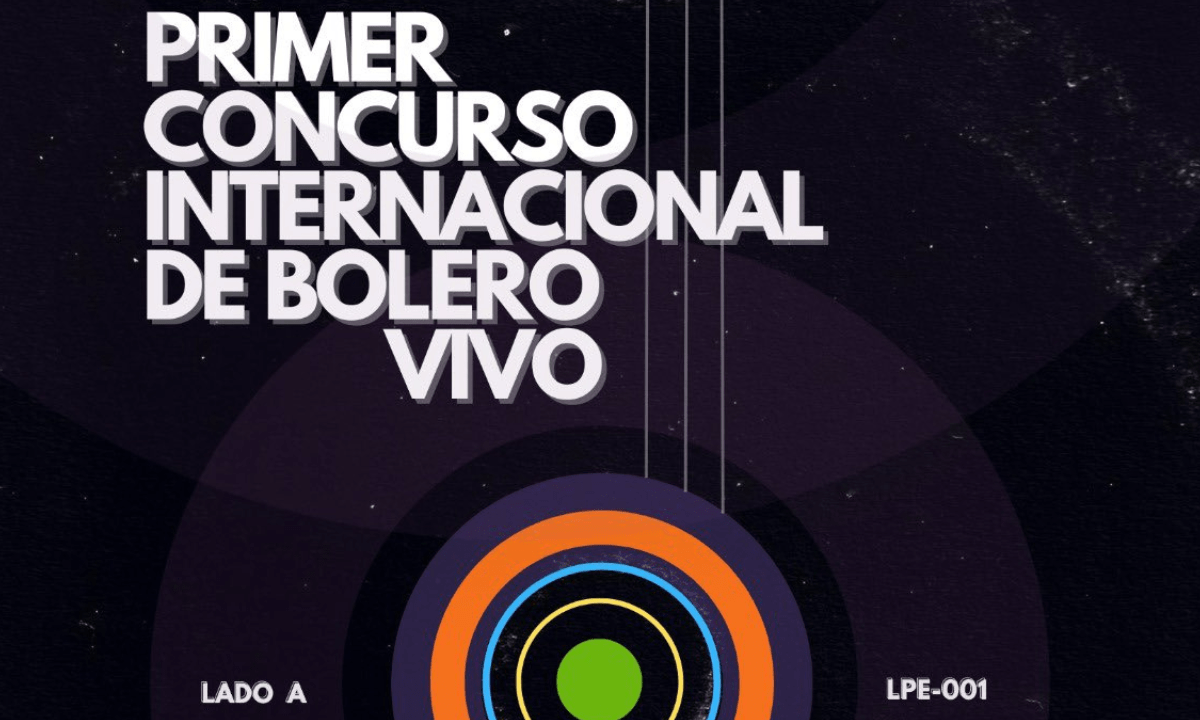 Cartel oficial del Primer Concurso Internacional de Bolero Vivo, Literario y Musical, en lengua española.