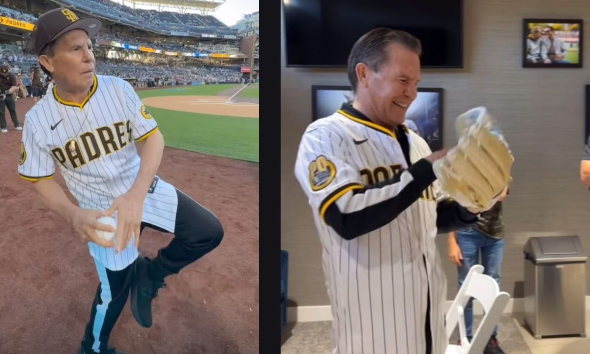 El excampeón mundial de boxeo tiró la primera bola antes del juego entre Padres de San Diego y Dodgers de Los Ángeles en Petco Park