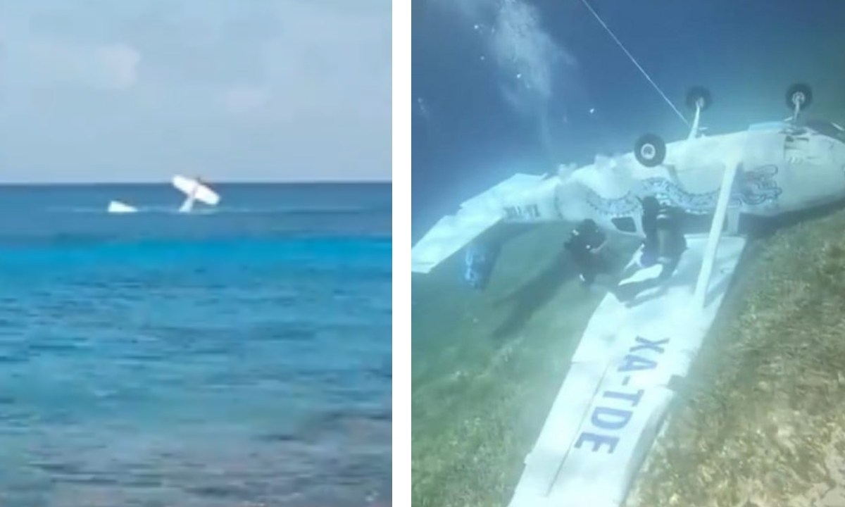 Durante la mañana de este sábado, una avioneta con matrícula XA-TDE cayó al mar frente a las playas de la Isla de Cozumel, en Quintana Roo.