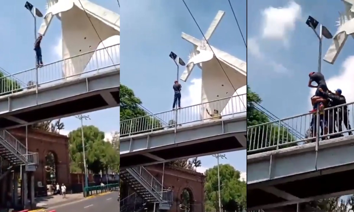 @Captura de pantalla, video de @MrElDiablo8/ Joven de 26 años intenta dañar su integridad física