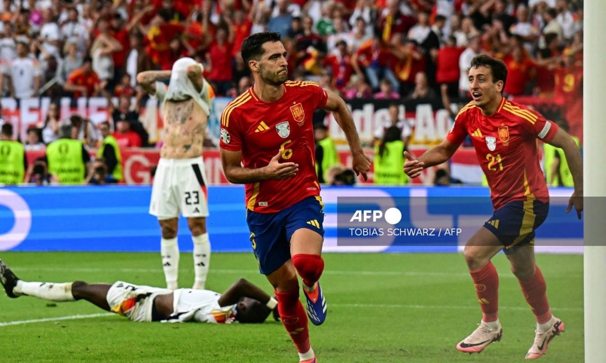 Cuando parecía que el partido entre España y Alemania se iba a penales, apareció Mikel Merino para anotar el 2-1 en tiempos extra