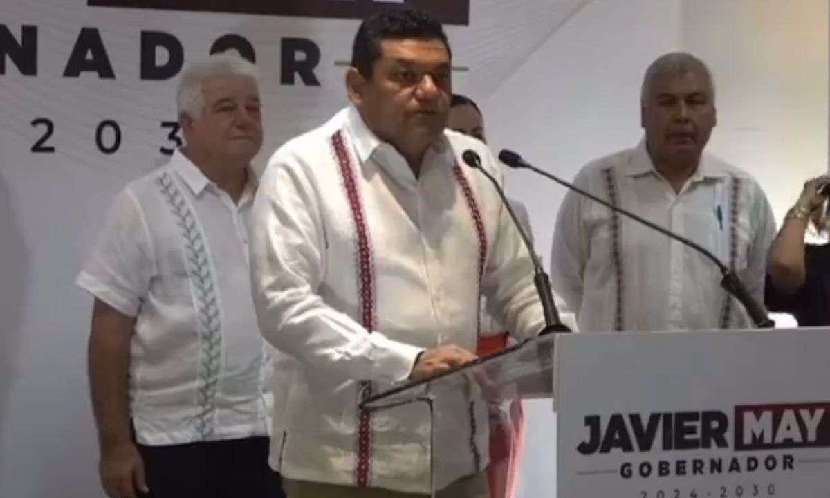 ANUNCIO. Javier May Rodríguez, gobernador electo tabasqueño, presentó a su nuevo gabinete.