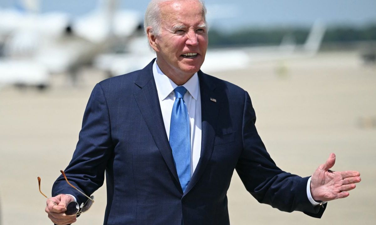 El presidente estadounidense, Joe Biden, hizo su primera aparición pública, desde que abandonó la carrera presidencial