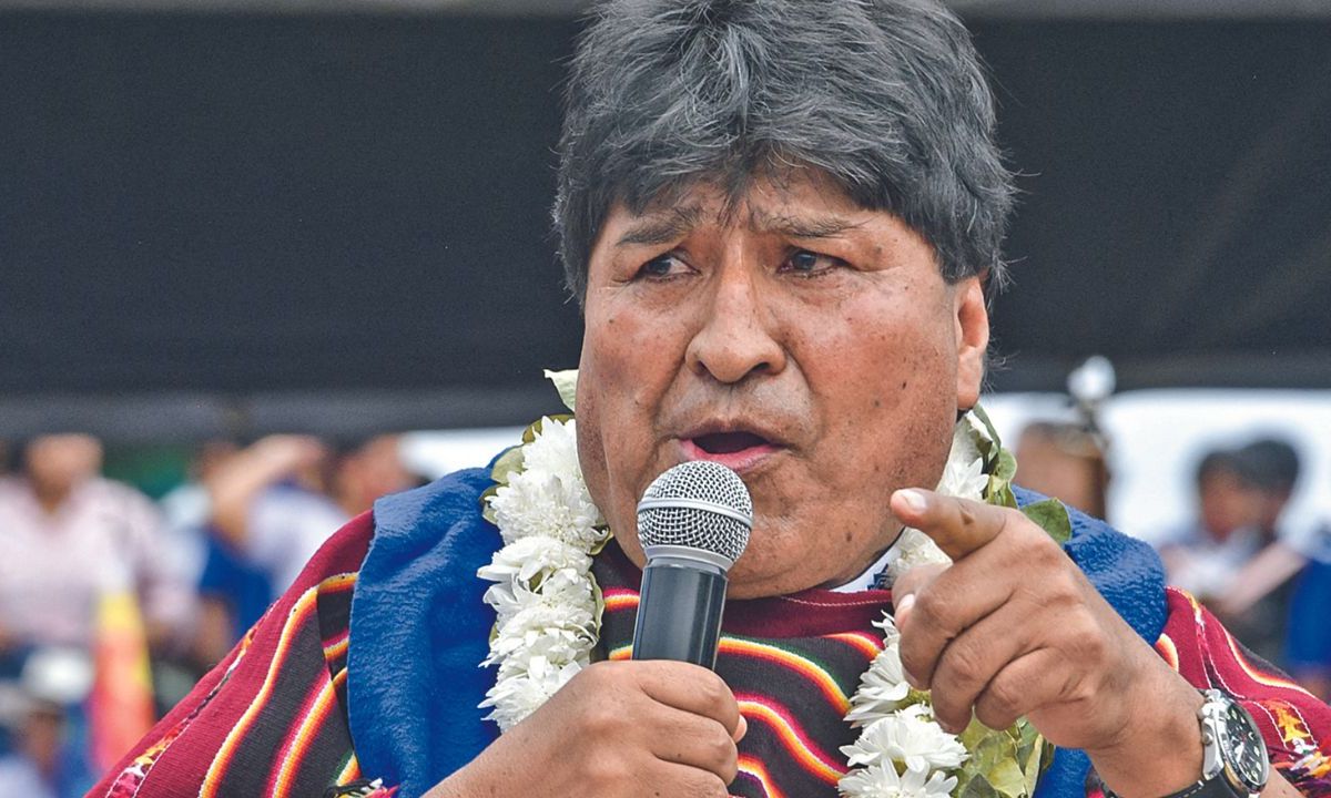 ASPIRACIÓN. Pese a estar inhabilitado por la justicia boliviana para ser candidato una vez más, el exmandatario aimara (2006-2019) pretende competir en las elecciones presidenciales de agosto de 2025.