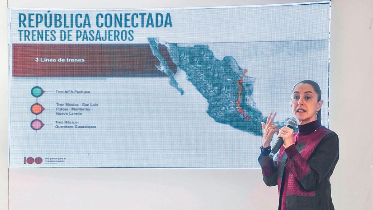 Plan. La virtual presidenta electa continuará con el proyecto de AMLO de potenciar los ferrocarriles de pasajeros en el país