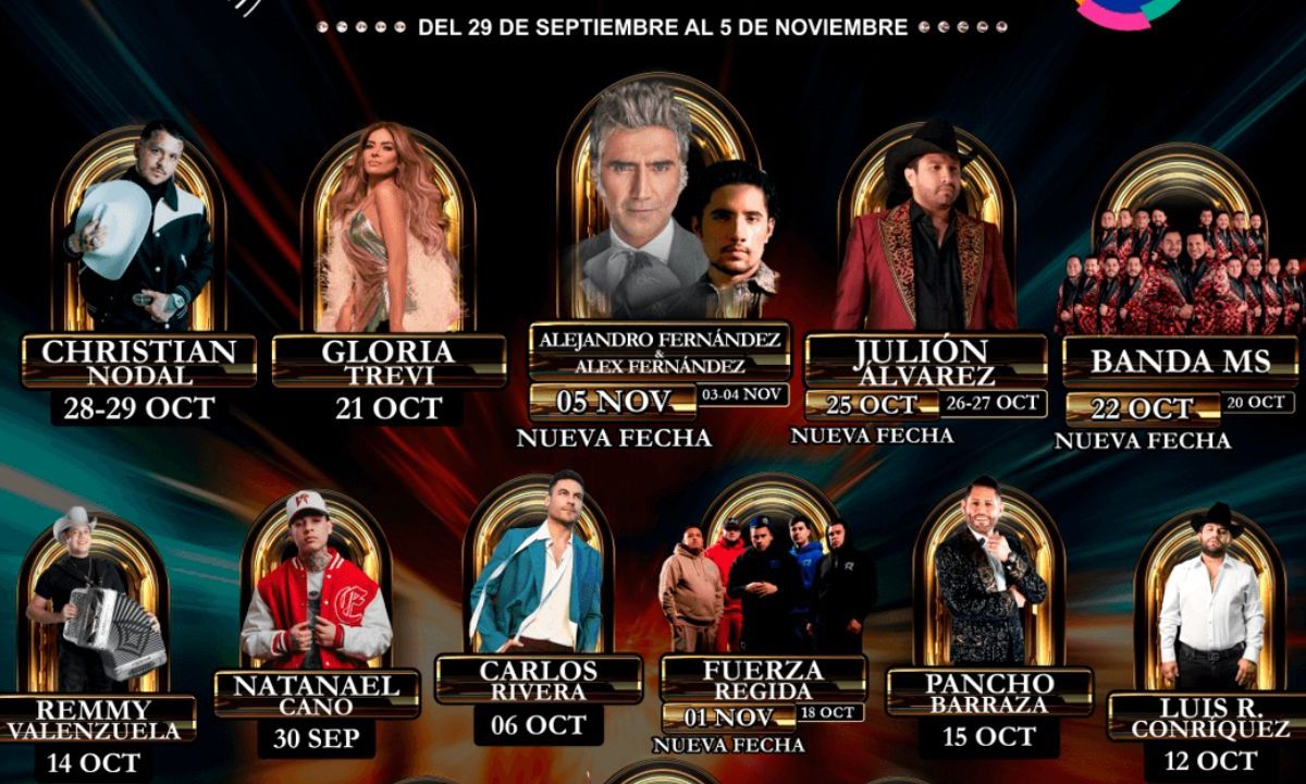 Los organizadores de las Fiestas de Octubre en Guadalajara dieron a conocer al talento que se presentará en esta nueva edición que contará con 22 shows del 4 de octubre al 4 de noviembre