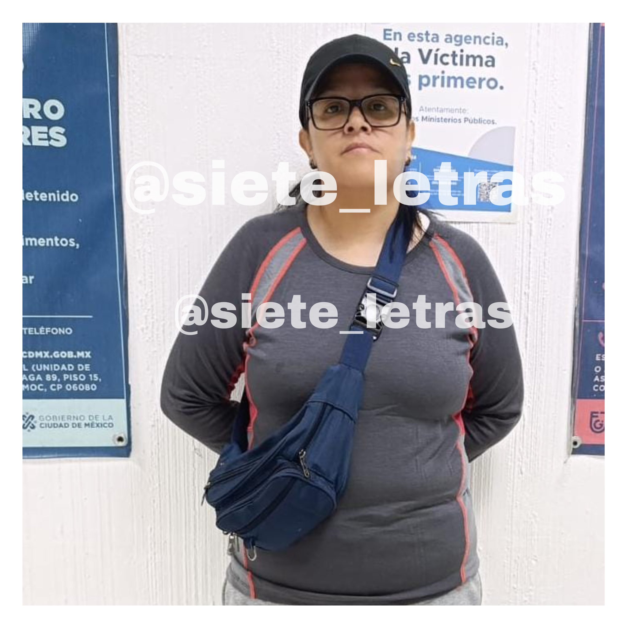 Foto: X@siete_letras/ Atenea de 43 años fue detenida usando Ecobici para trabajar 