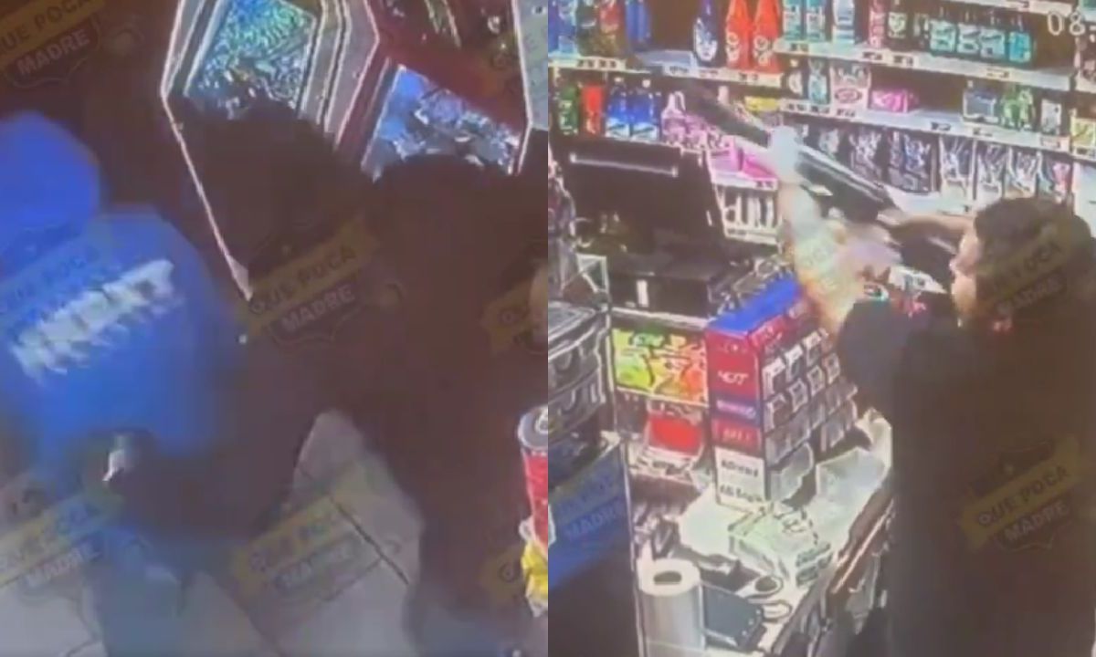 Ladrones salen corriendo de una tienda en Aguascalientes; dueño los recibió con un rifle