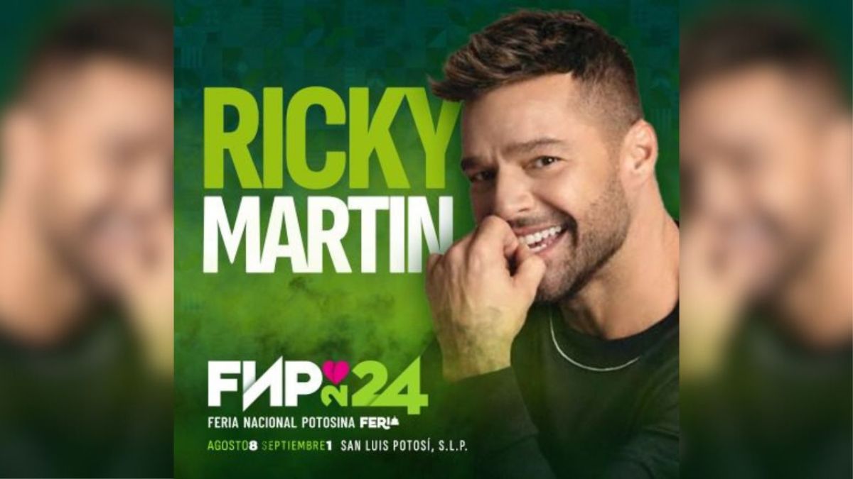 Ricky Martin se presentará gratis en la Fenapo 2024, anuncia Ricardo GallardoRicky Martin se presentará gratis en la Fenapo 2024, anuncia Ricardo Gallardo