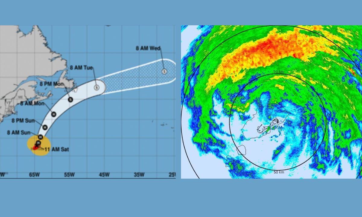 Ernesto, el tercer huracán de la temporada en el Atlántico, llegó a Bermudas