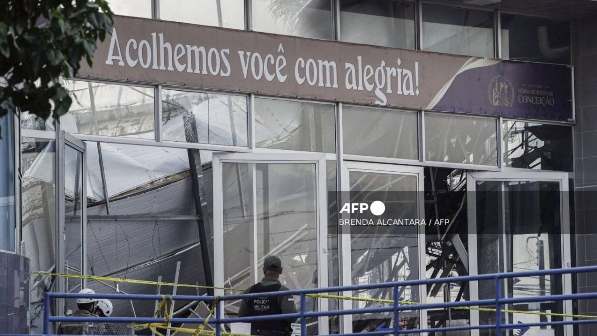 Cae techo de iglesia católica en Brasil; reportan dos fallecidos