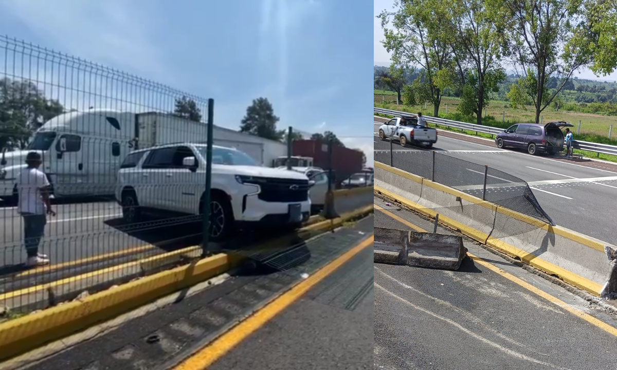 Bloqueo en la autopista México-Puebla