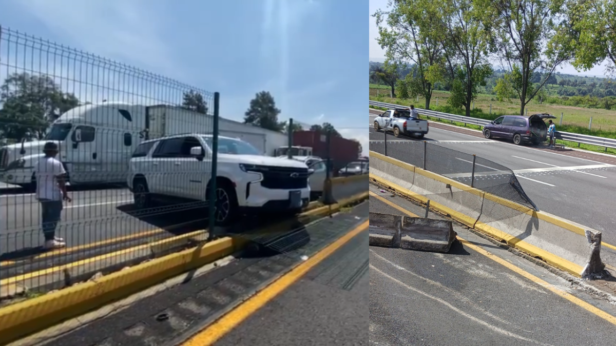 Bloqueo en la autopista México-Puebla