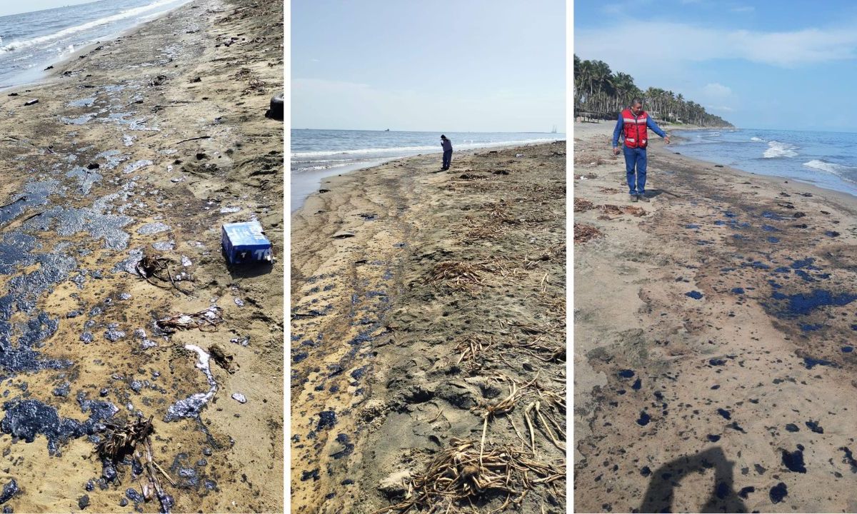 Cierran playa de Paraíso, Tabasco, por contaminación de chapopote