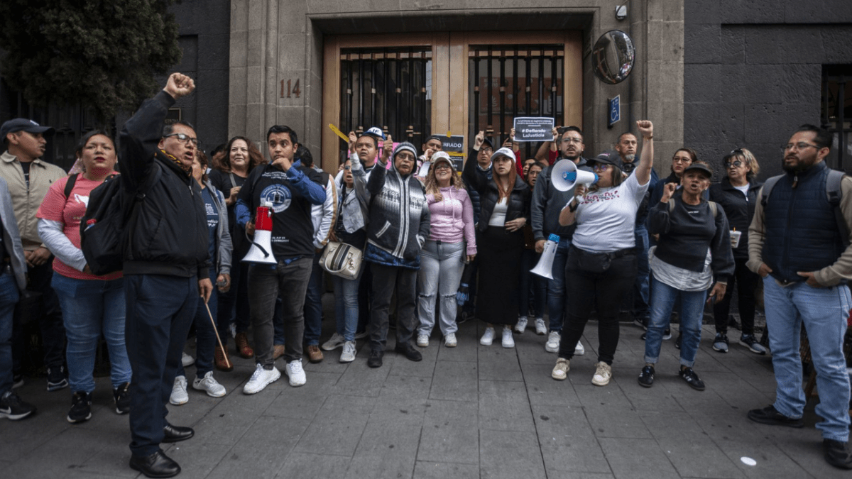 Trabajadores del Poder Judicial protestaron en las inmediaciones de la Suprema Corte de Justicia de la Nación (SCJN)