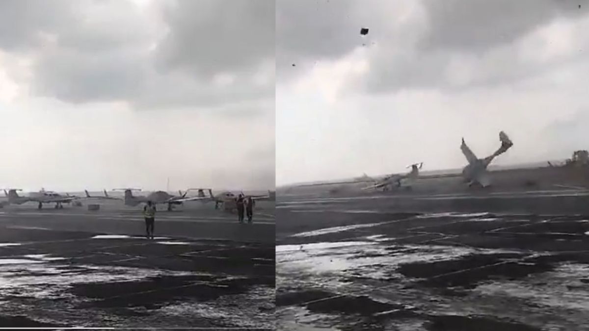 Tornado arrasa con aviones en un aeropuerto de Rusia