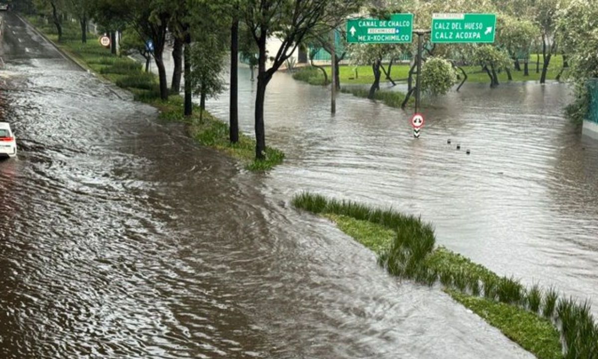 Fuertes lluvias se registraron en las alcaldías de Coyoacán y Tlalpan