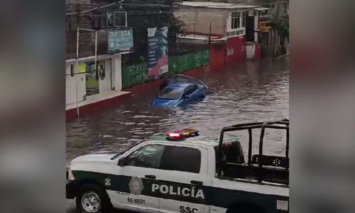 Provocan lluvias inundaciones en Tlalpan