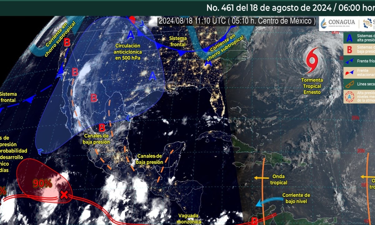 Foto: X@conagua_clima/ Servicios Meteorológico Actuales